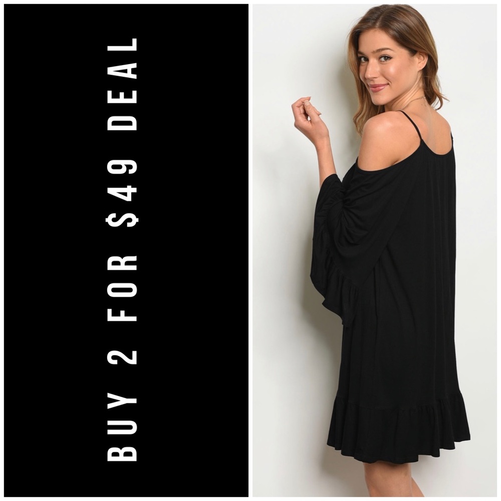 ☀️LAST1️⃣//VAVA BY JOY HAN COLD SHOULDER DRESS